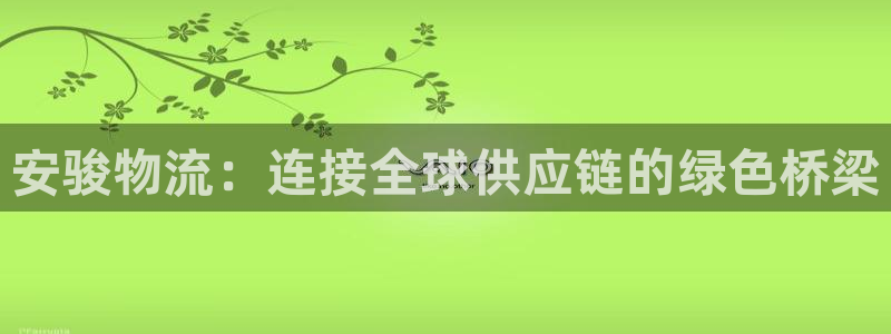 豪门国际黑平台吗：安骏物流：连接全球